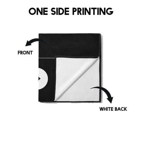 Upload Your Photo Music Player Custom Soft Absorbent Beach Bath Sheet Towel