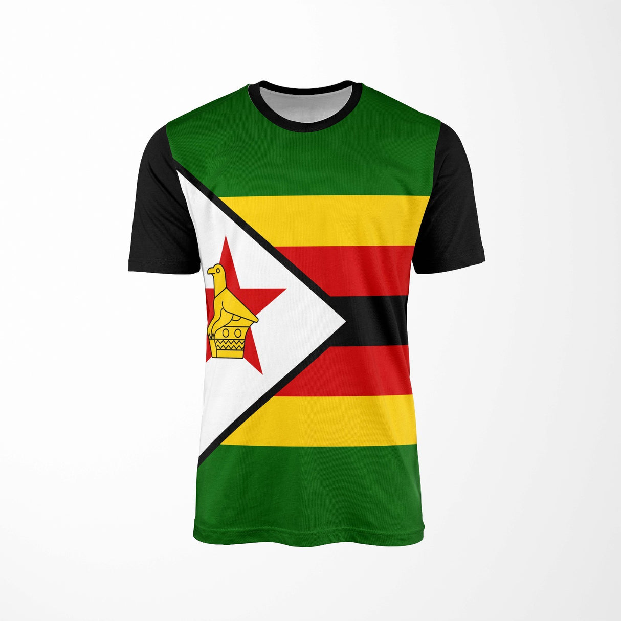 Zimbabwe Flag Custom All-Over Printed Unisex T-Shirt Top Patriotic Tee Cosy Gift
