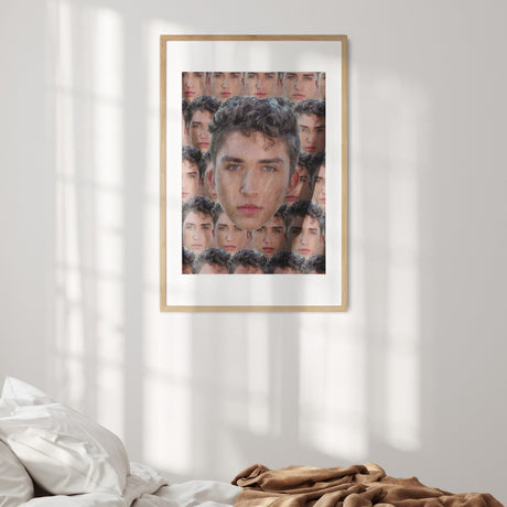 Personalised Funny Face All Over Wall Art Poster Picture Quantity Print Decor