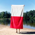 Poland Flag Polish Towel Highly Absorbent Beach Bath Sheet Custom Made Soft Gift