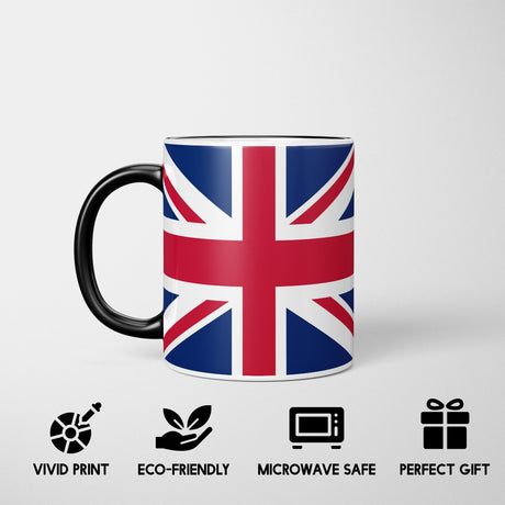 GB Flag Union Jack Flag Heat Sensitive Magic Colour Changing Mug Novelty Cup