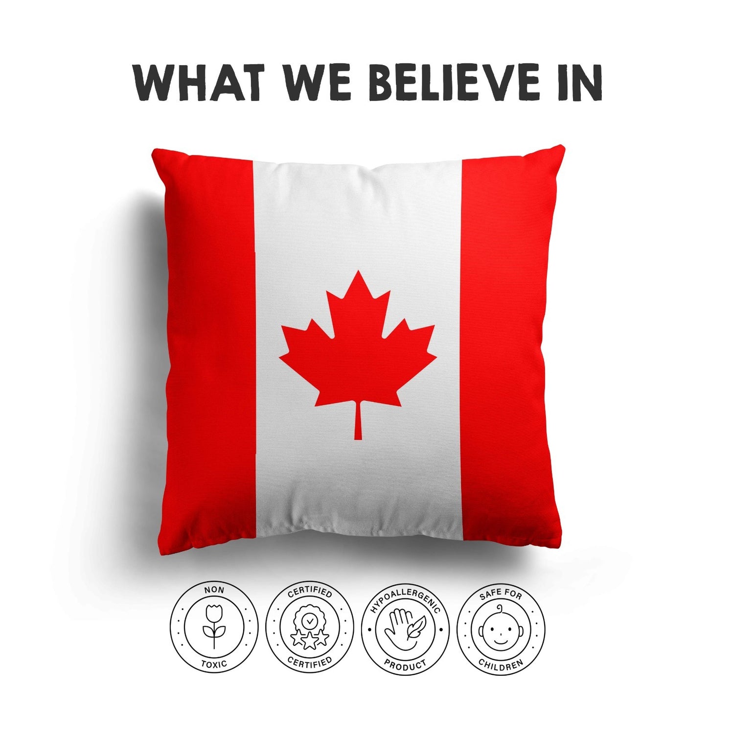 Canada Flag Canadian Design Filled Square Cushion - Decorative Throw Gift Size