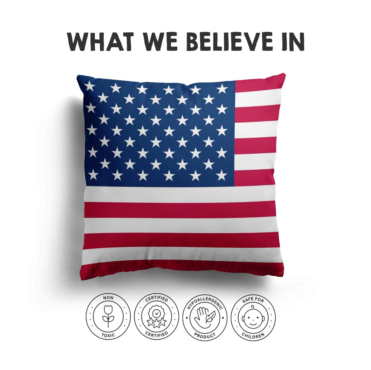 USA Flag America Design Filled Square Cushion - Decorative Throw Gift Any Size