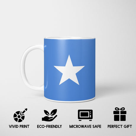 Somalia Flag Design Coffee Tea Mug Cup Set Coaster Gift Him Her Custom Patriotic