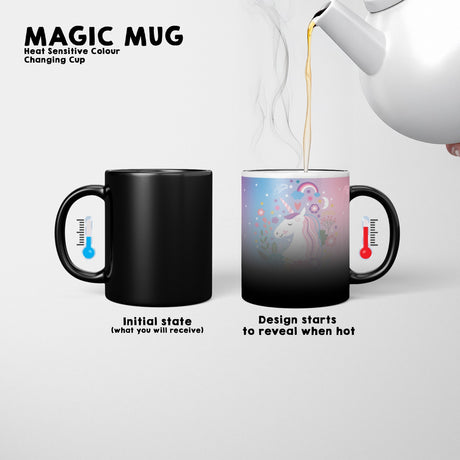 Personalised Unicorn Dream Heat Sensitive Magic Colour Changing Mug Novelty Cup