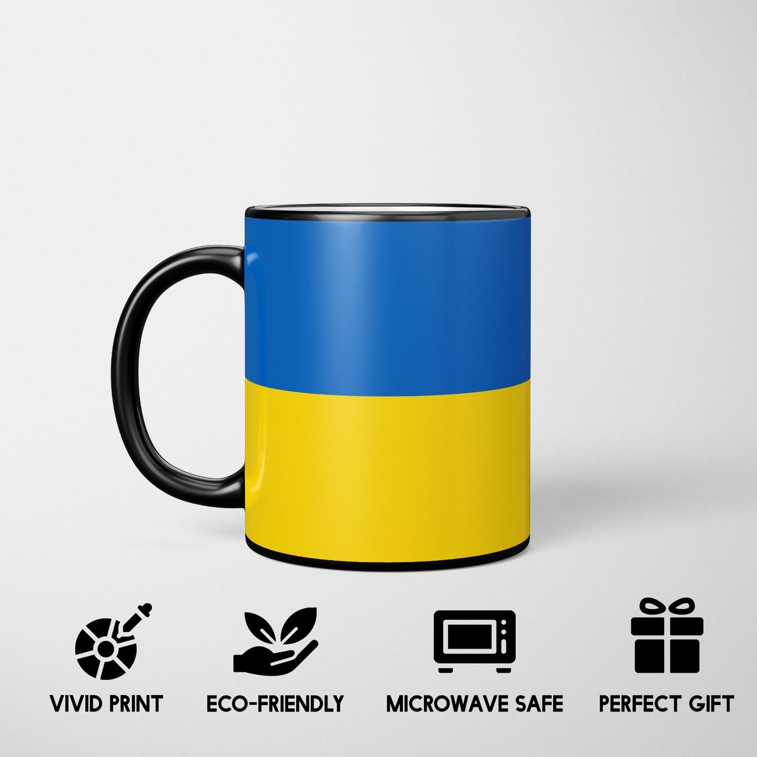 Ukraine Flag Design Tea Coffee Gift Heat Sensitive Magic Colour Changing Mug