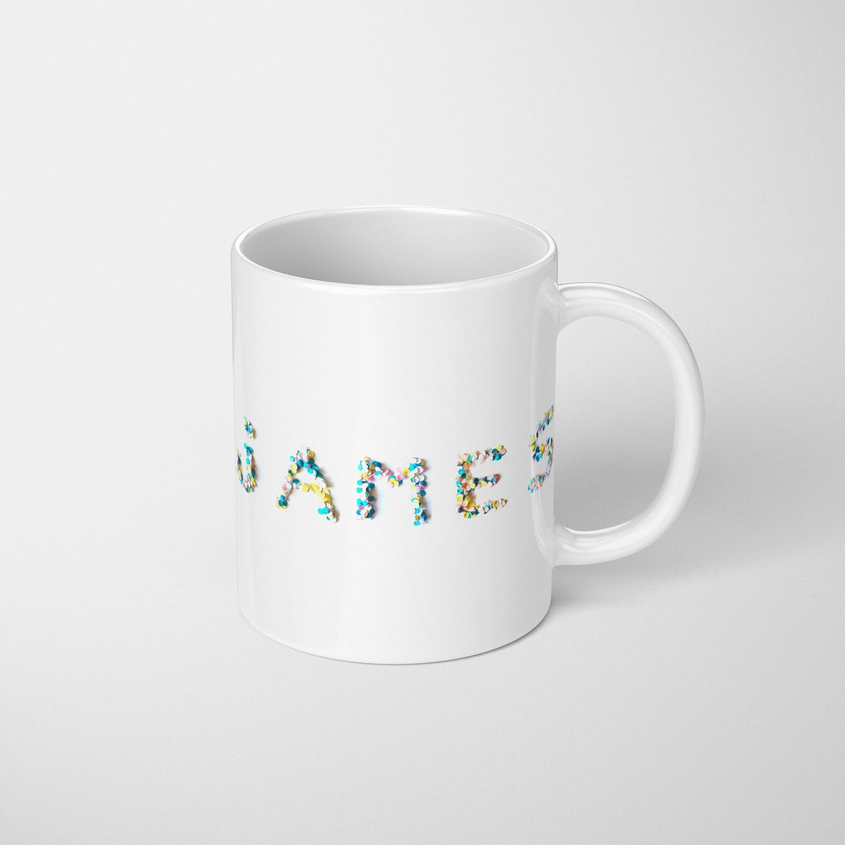 Personalised Confetti Handmade Novelty Coffee Tea Mug Coaster Gift Him Her