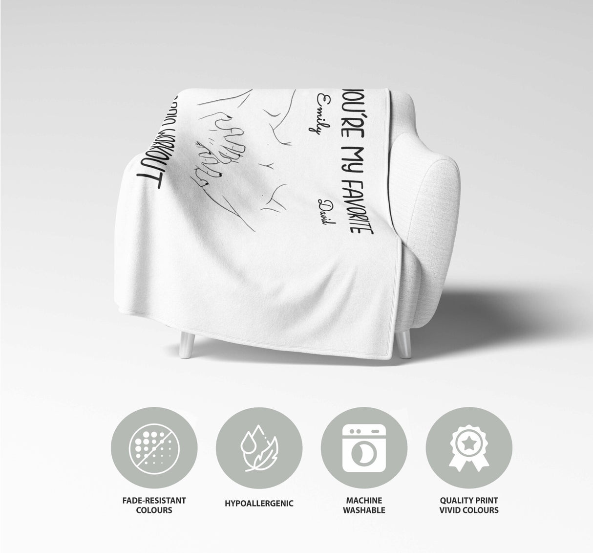 Favourite Cardio Naughty Rude Valentines Anniversary Fleece Mink Blanket Gift