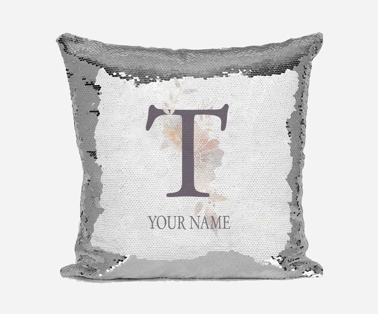 Personalised Misty Dusty Pastel Alphabet Sequin Magic Cushion Cover+Pillow Kids