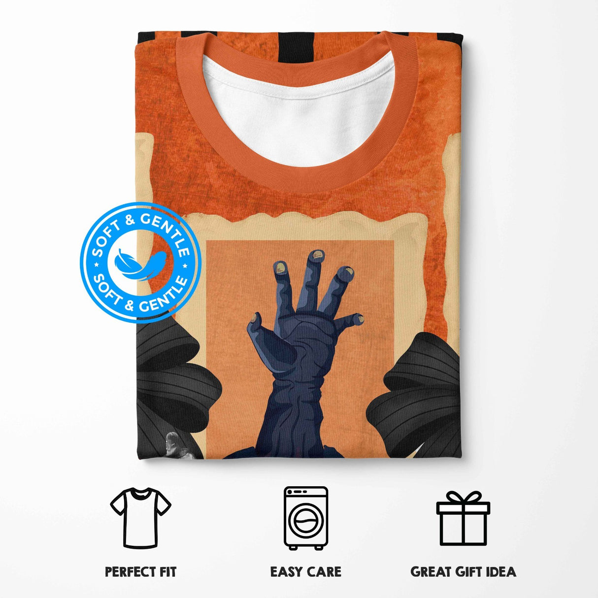 Halloween Spooky Personalised Custom All-Over Printed T-Shirt Colour Unisex Gift