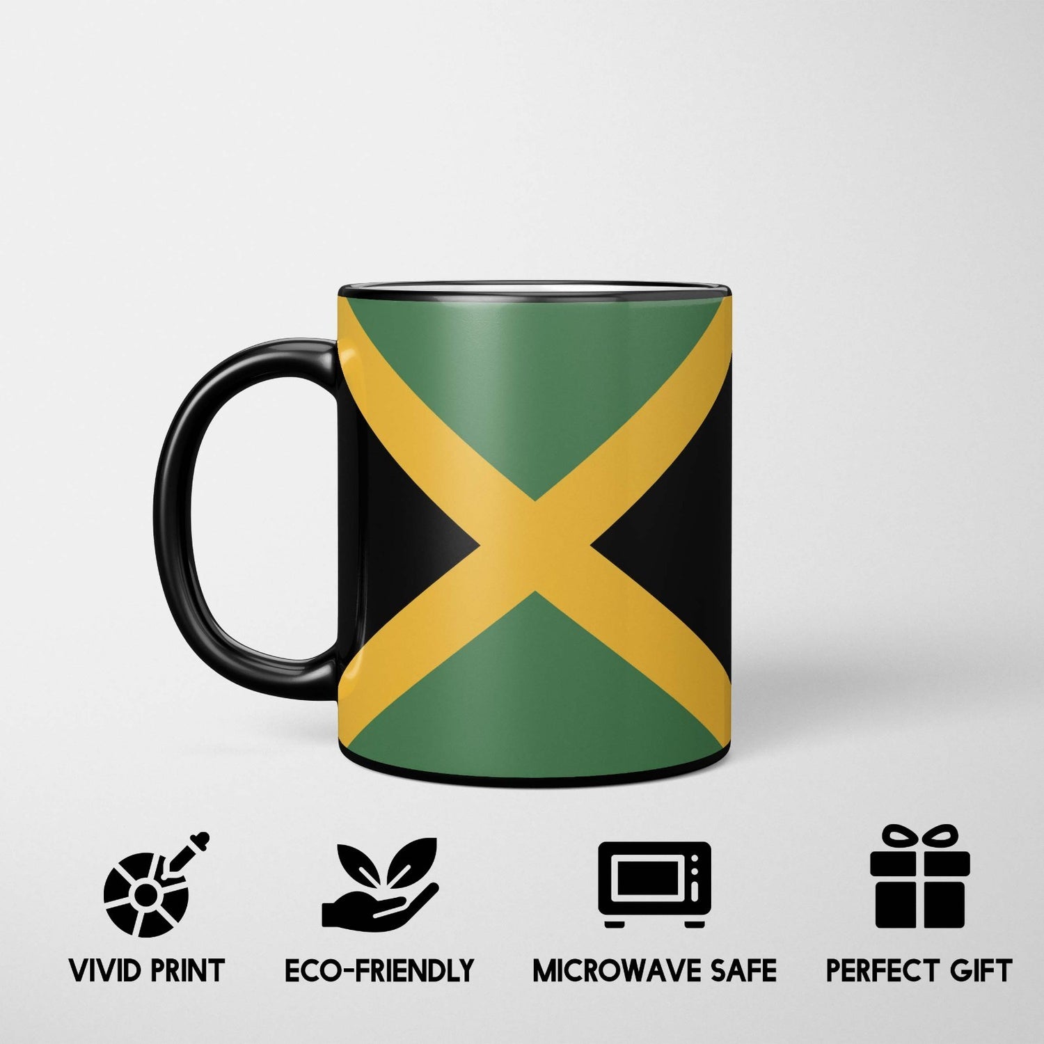 Jamaican Flag Design - Gift Heat Sensitive Magic Colour Changing Mug Novelty Cup