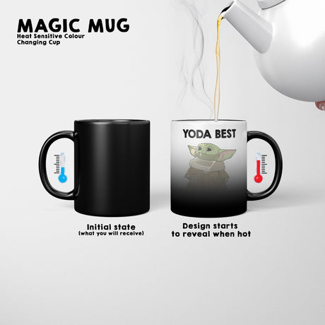 Yoda Best Star Wars Custom Name Heat Sensitive Magic Changing Mug Novelty Cup