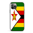 Zimbabwe Flag Design Patriotic iPhone Case Black TPU Cover Protector Custom Gift