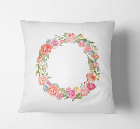 Personalised Alphabet Floral Name Initial Letter Cushion Pillow Case Insert Fill