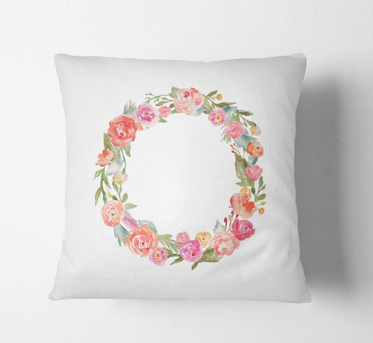 Personalised Alphabet Floral Name Initial Letter Cushion Pillow Case Insert Fill