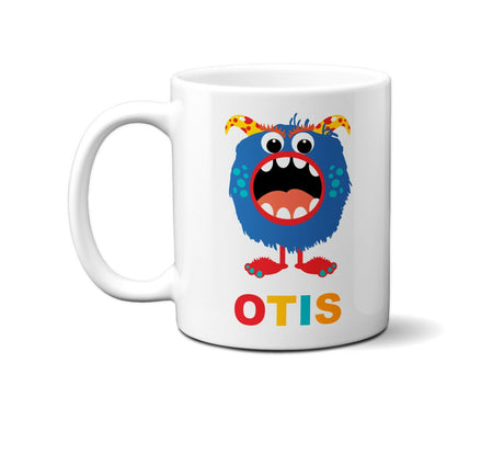 Personalised Children Monster Name Initial Letter Coffee Mug Gift 11oz Ceramic