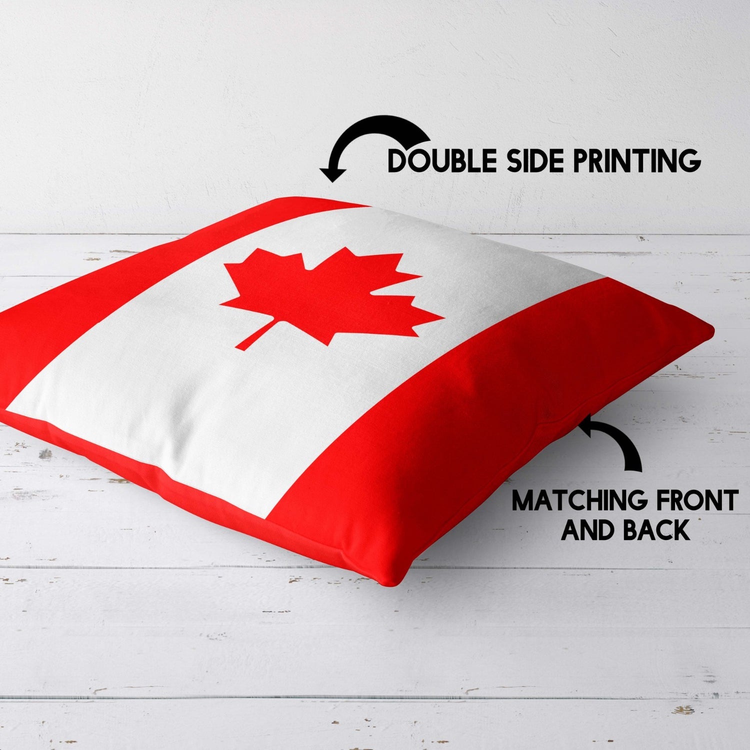 Canada Flag Canadian Design Filled Square Cushion - Decorative Throw Gift Size