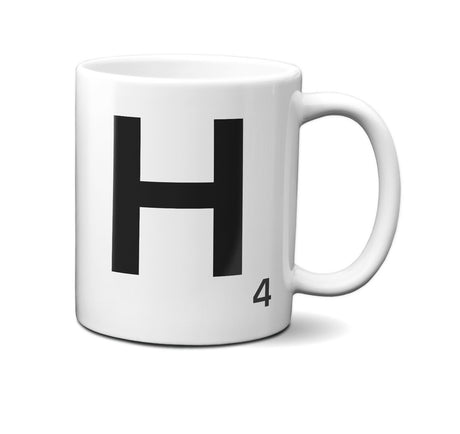Scrabble Inspired Letter Mug Personalised Gift AZ Letters Gift 11oz Ceramic