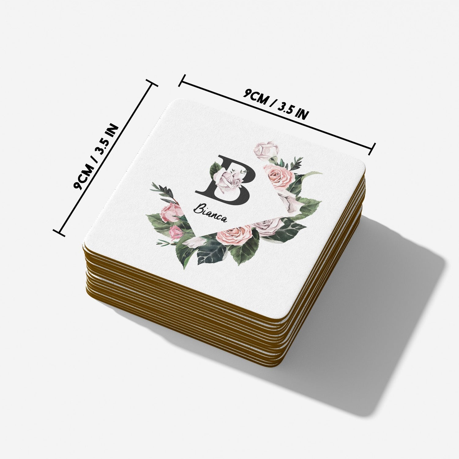 Personalised Name Botanical Floral Initial Letters Tea Coffee Mug Gift Him Her