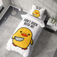 Don't Duck With Me Rude Funny Custom Soft Single Size Novelty Bed Duvet Cover