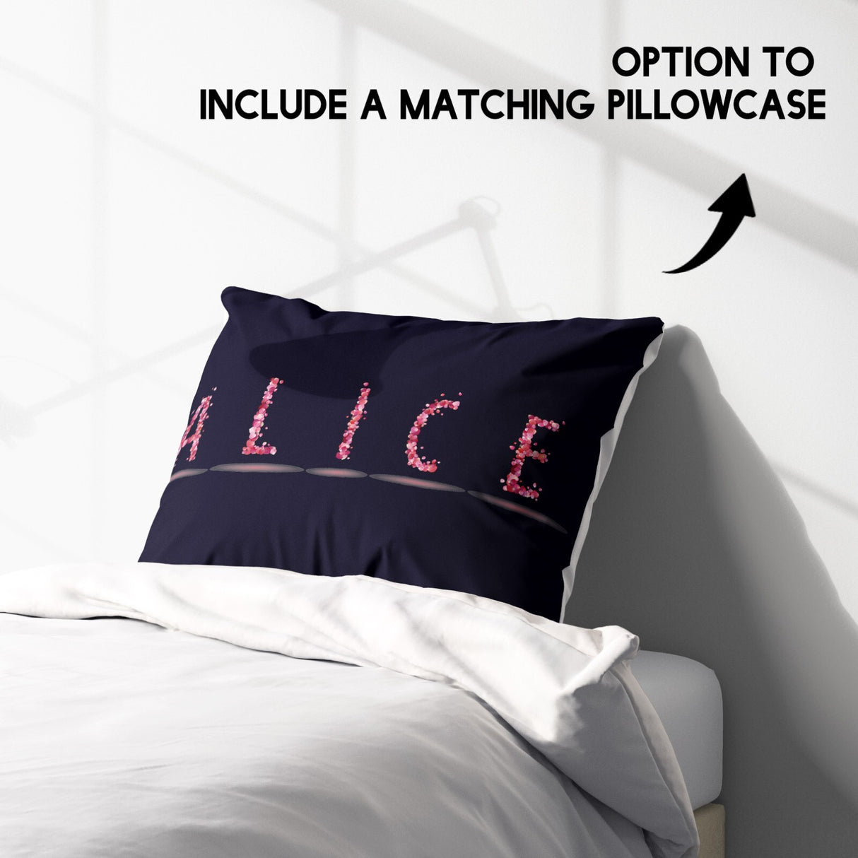 Personalised Any Name Pink Rose Petals Soft Single Size Novelty Bed Duvet Cover