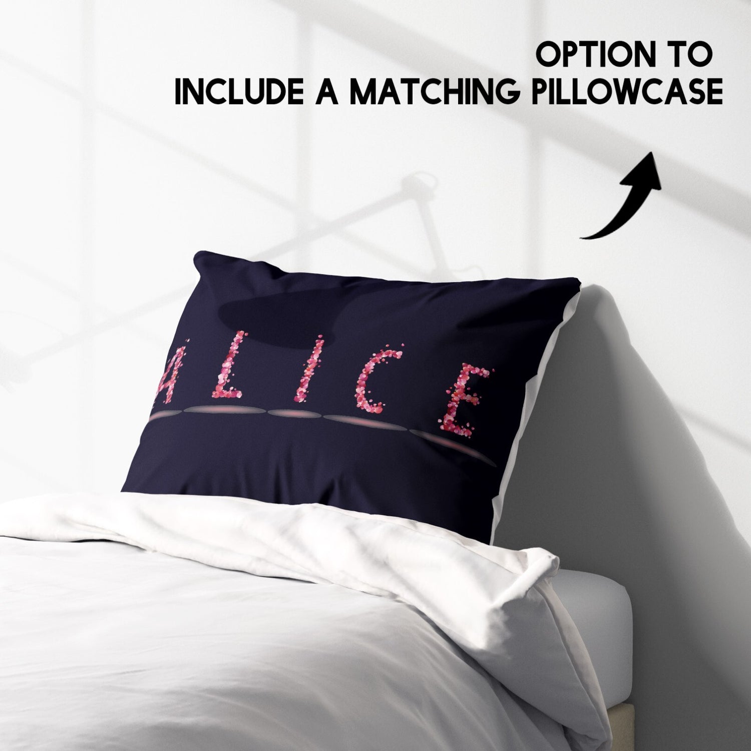 Personalised Any Name Pink Rose Petals Soft Single Size Novelty Bed Duvet Cover