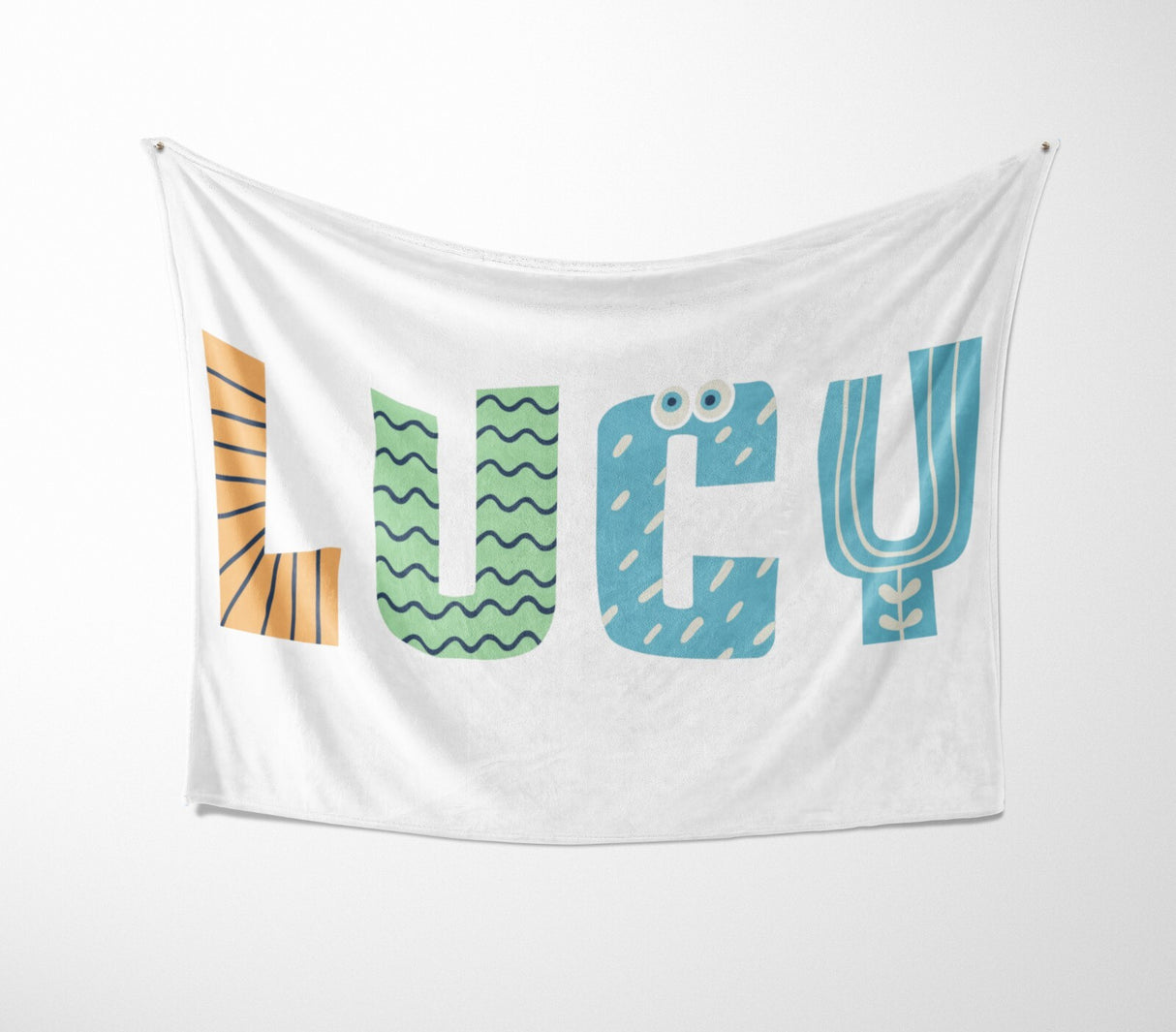 Personalised Name Kids Alphabet Onyx Novelty Soft Fleece Mink Blanket Gift Decor