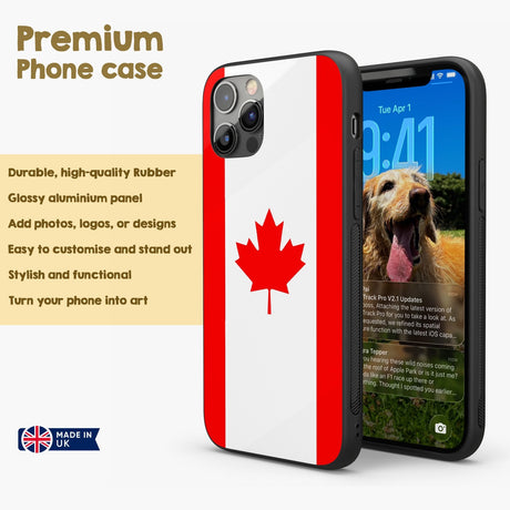 Canada Flag Design Gift Protector Custom Printed iPhone Case - Black TPU Cover