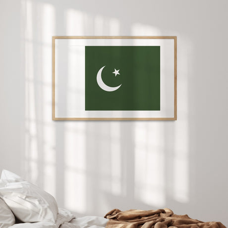 Pakistan Flag Design Custom Wall Art Poster Moon Star Picture Print & Gift Decor