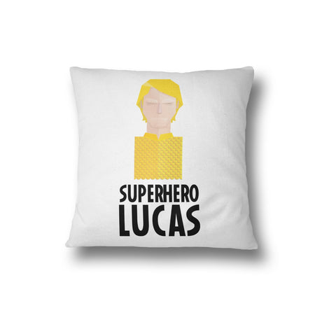 Superhero Personalised Name Kids Boys Soft Filled Cushion Bedroom Decoration