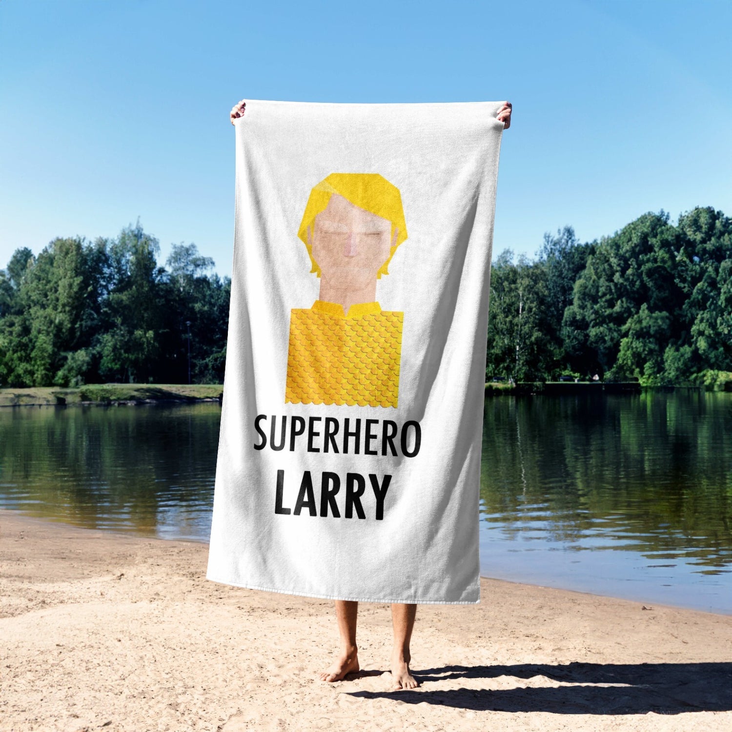 Superhero Personalised Name Custom Colour Kids Absorbent Beach Bath Sheet Towel
