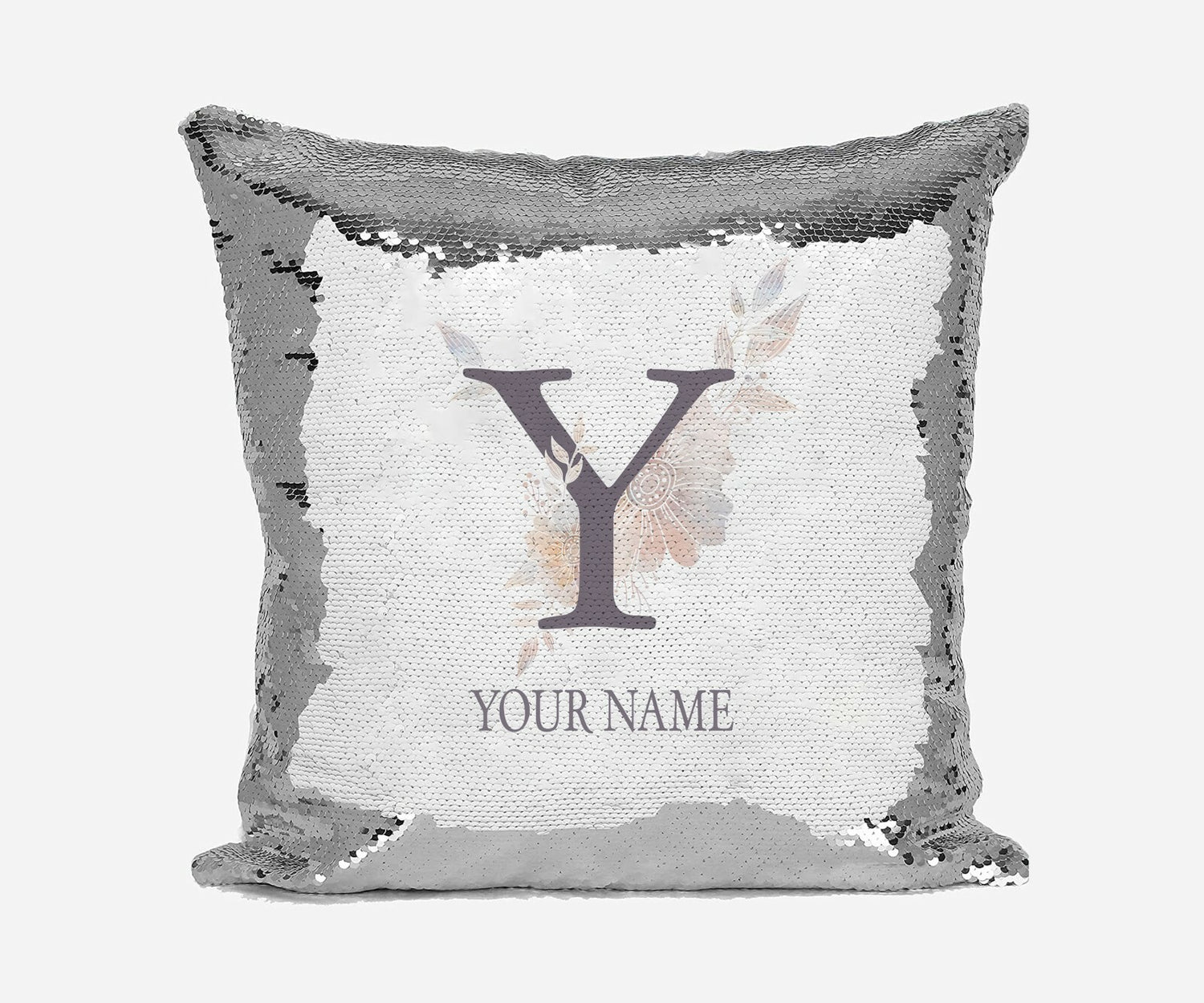 Personalised Misty Dusty Pastel Alphabet Sequin Magic Cushion Cover+Pillow Kids
