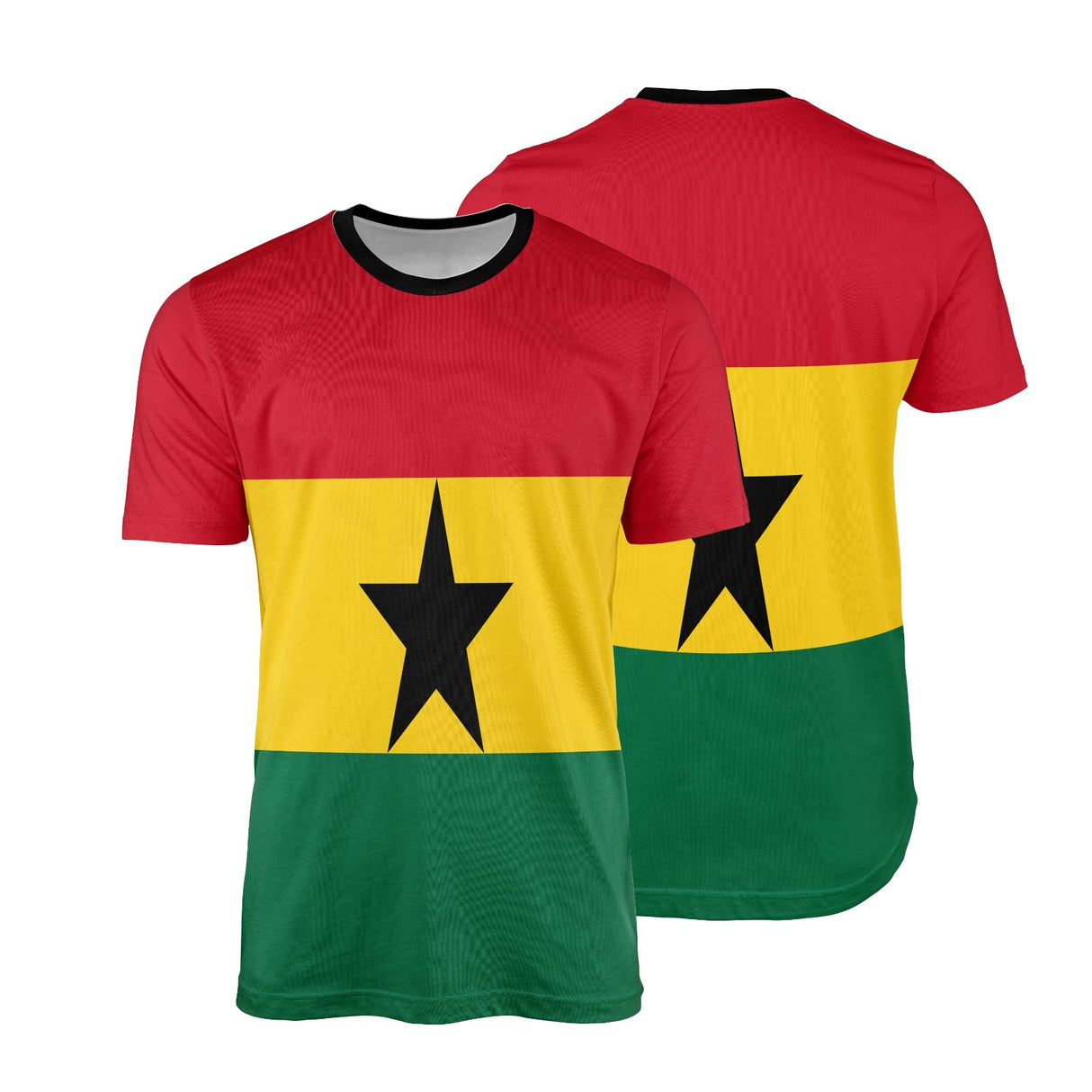 Ghana Flag Ghanaian Custom All-Over Printed Unisex T-Shirt - Top Patriotic Tee