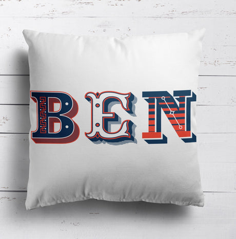 Personalised Vintage Ornament Retro Print Soft Square Filled Cushion Throw Decor