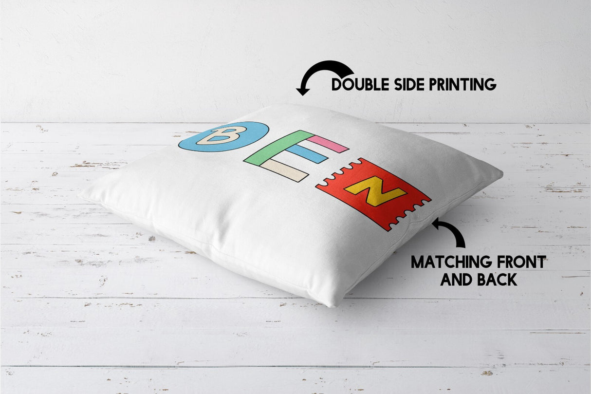 Personalised Ransom Note Cut Out Print Soft Square Filled Cushion Throw Decor