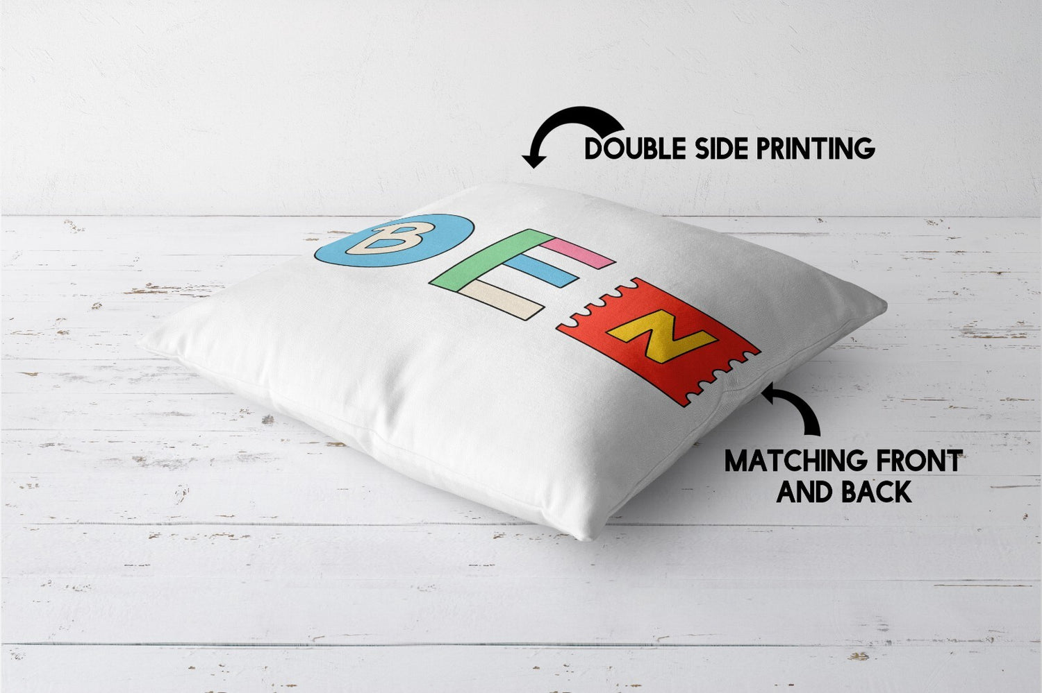 Personalised Ransom Note Cut Out Print Soft Square Filled Cushion Throw Decor