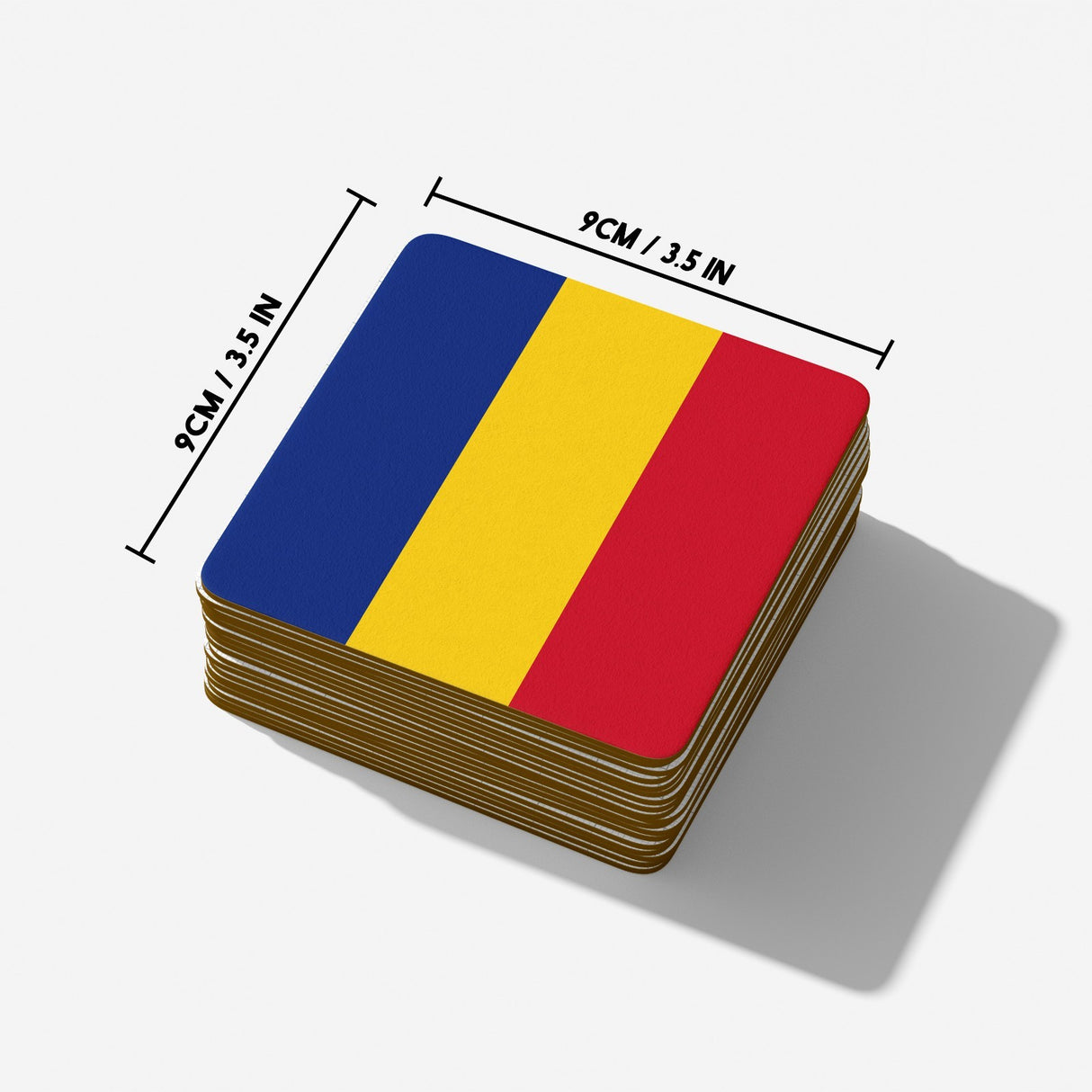 Romania Flag Design Patriotic Coffee Tea Mug Cup Set Coaster Gift Him Her Custom