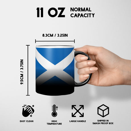 Scotland Flag Scottish Cross Heat Sensitive Magic Colour Changing Novelty Mug