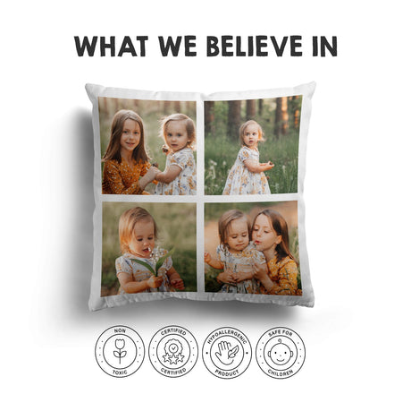 Personalised Photo Upload Picture Memory Cushion Text Option Pillow Decor Gift