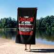 Sarcasm At Work Rude Funny Custom Any Colour Novelty Beach Bath Sheet Towel