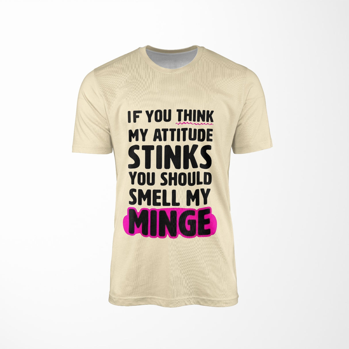 Personalised Your Attitude Stinks Custom Printed T-Shirt Choose Colour Unisex