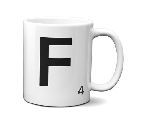 Scrabble Inspired Letter Mug Personalised Gift AZ Letters Gift 11oz Ceramic