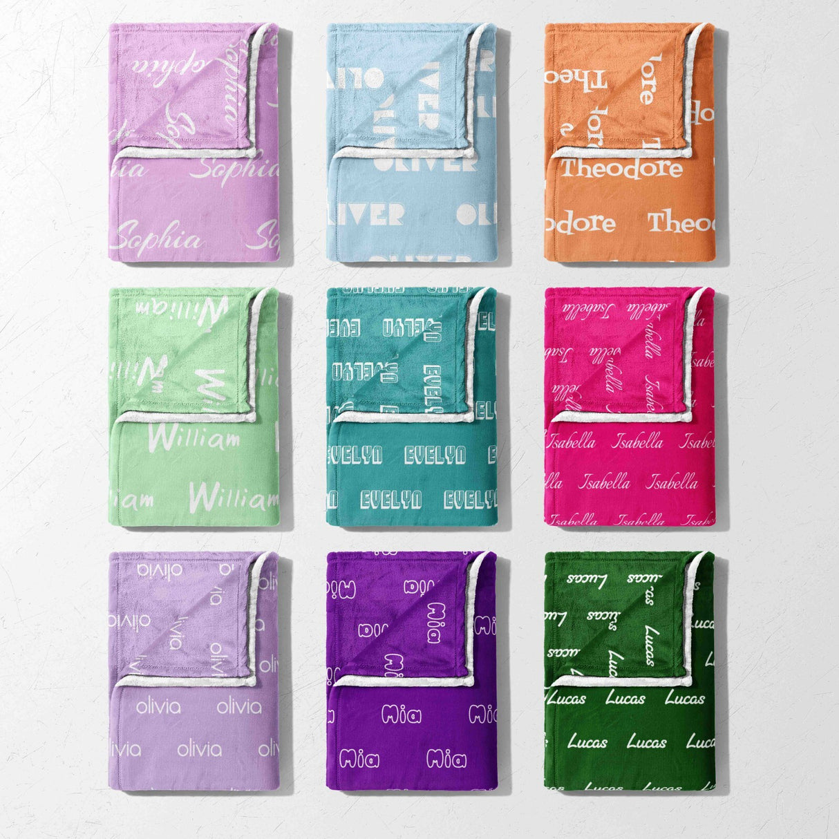 Personalised Any Name Customisable Text Soft Warm Fleece Mink Blanket Decoration