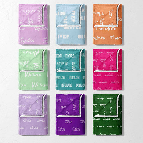 Personalised Any Name Customisable Text Soft Warm Fleece Mink Blanket Decoration