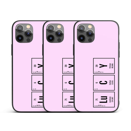 Science Chemistry Alphabet Name Personalised Custom - Printed iPhone Black Case