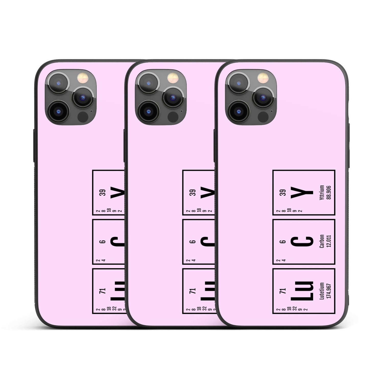Science Chemistry Alphabet Name Personalised Custom - Printed iPhone Black Case