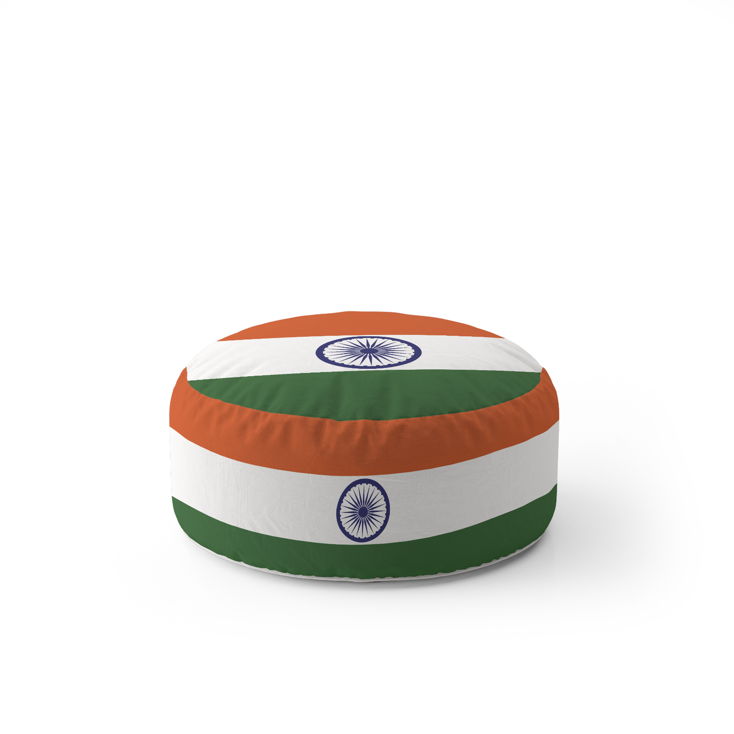 Indian Flag India Design Ottoman Filled Pouffe Footrest Washable Cover Custom