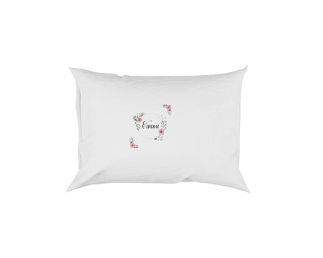 Floral Circle Wreath Border Pink Soft Pillowcase Pillow Case Cover