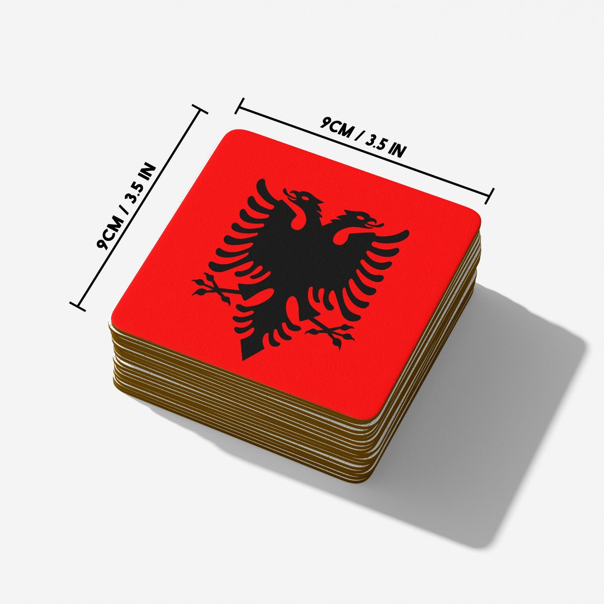 Albania Flag Patriotic Coffee Tea Mug Cup Set Coaster Home Gift Him Her Custom