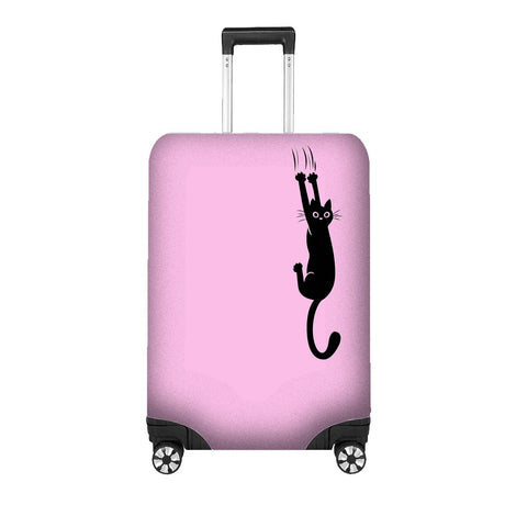 Black Cat Slipping Scratch Luggage Cover – GIft Personalised Suitcase Protector